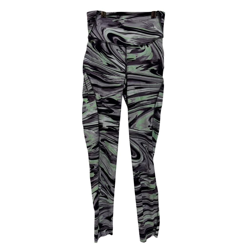Lululemon Base Pace 25' High Rise Leggings Size 4 Liquify Black Multi Marble - Picture 2 of 8